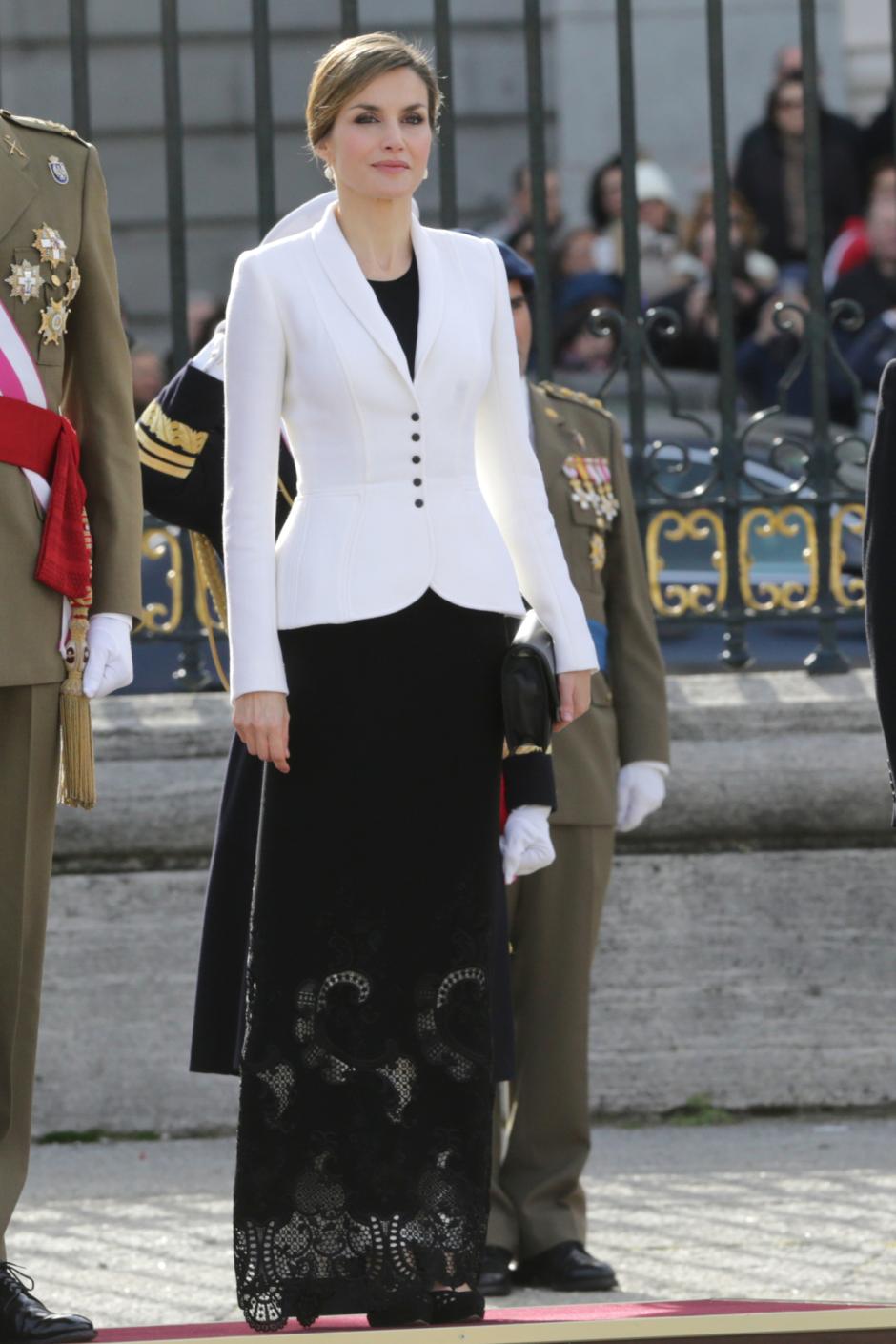 La Reina Letizia Ortiz durante la Pascua Militar 2016