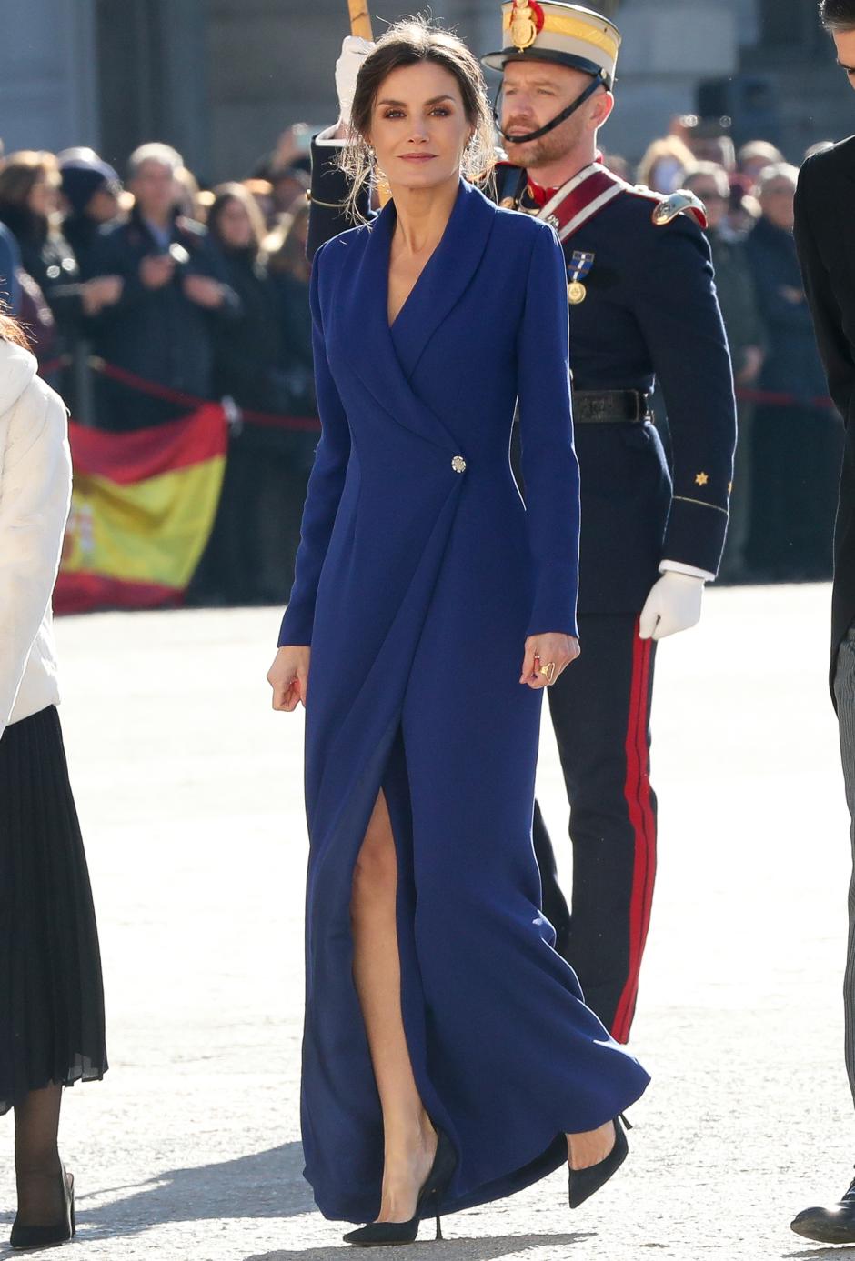 La Reina Letizia Ortiz durante la Pascua Militar 2020