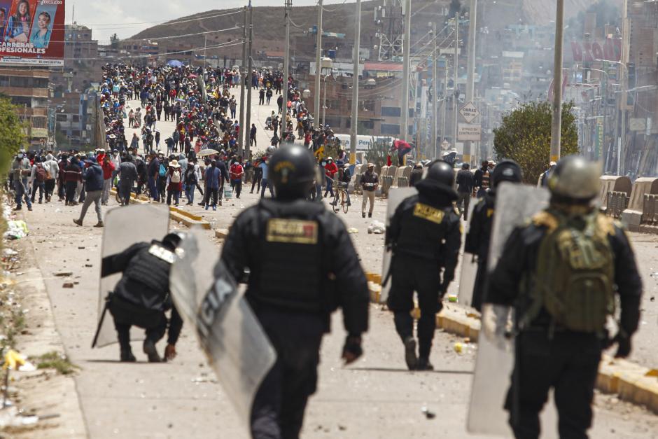 Disturbios en la ciudad de Juliaca, Perú, el sábado 7 de enero