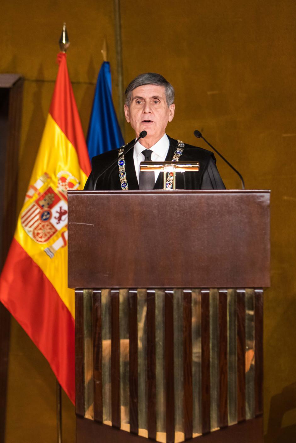 Pedro González Trevijano, durante su discurso