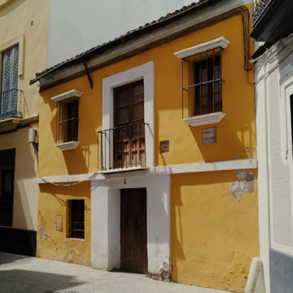 Casa natal de Velázquez, situada en la calle Padre Luis María Llop, en Sevilla
