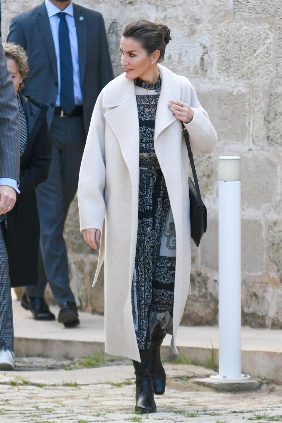 Spanish King Felipe and Spanish Queen Letizia during the visit to Isla del Rey in Menorca, January 12, 2023.