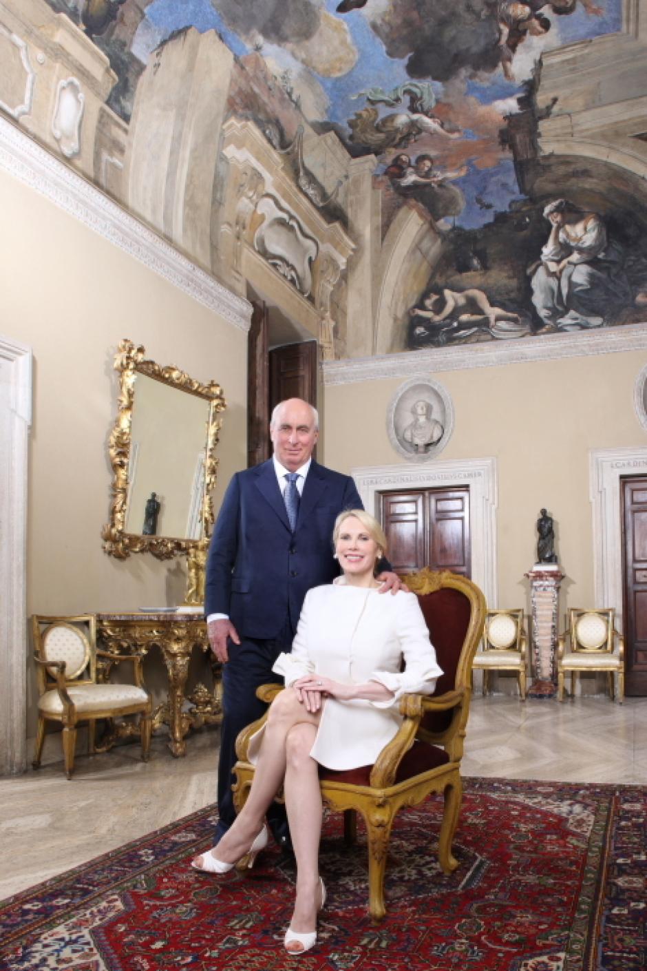 Foto de boda de Nicolò Boncompagni Ludovisi y Rita Jenrette