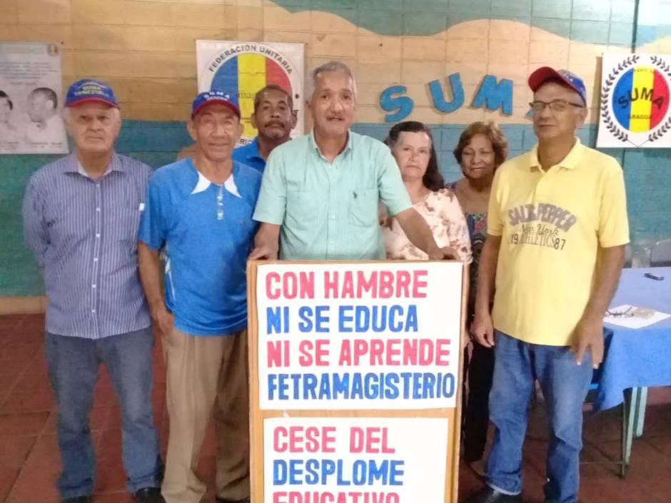 Los maestros protestan contra las deplorables condiciones salariales que ofrece el régimen de Nicolas Maduro