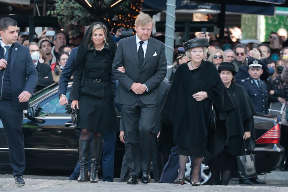 Netherland King Willem and Queen Maxima during burial of Constantine of Greece in Athens, on Monday,, 16 January 2023.