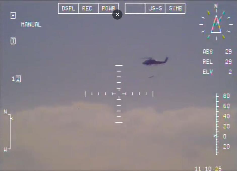 Helicóptero de la Décima Escuadrilla monitorizado