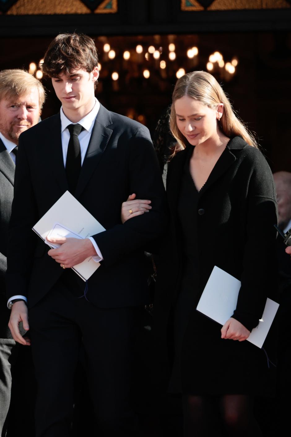 Irene and Pablo Nicolas Urdangarin during burial of Constantine of Greece in Athens, on Monday,, 16 January 2023.