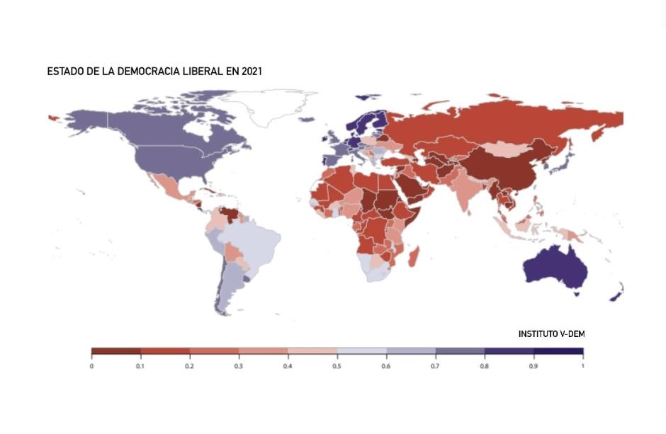 Mapa democracia mundo