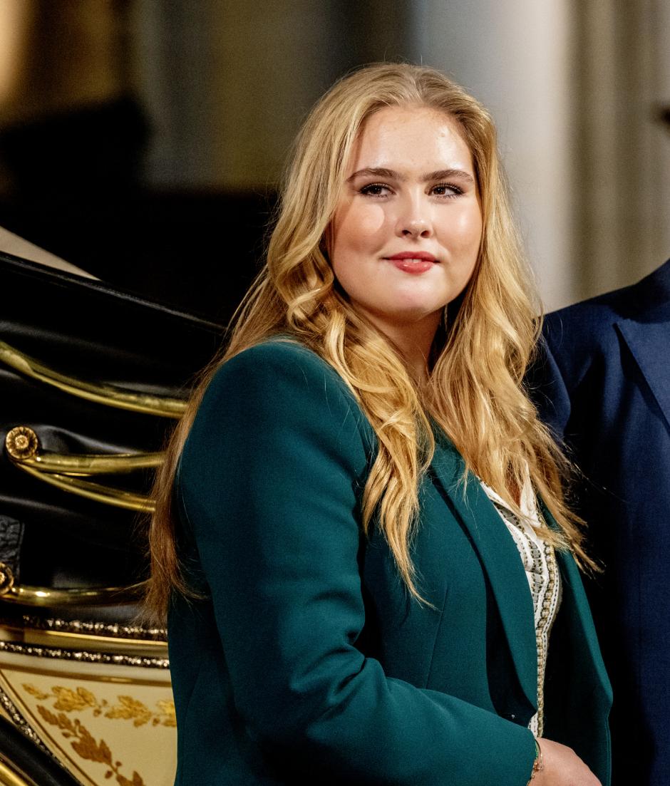 Princess Amalia  during a visit to the exhibition The century of Juliana, a queen and her ideals at De Nieuwe Kerk in Amsterdam.