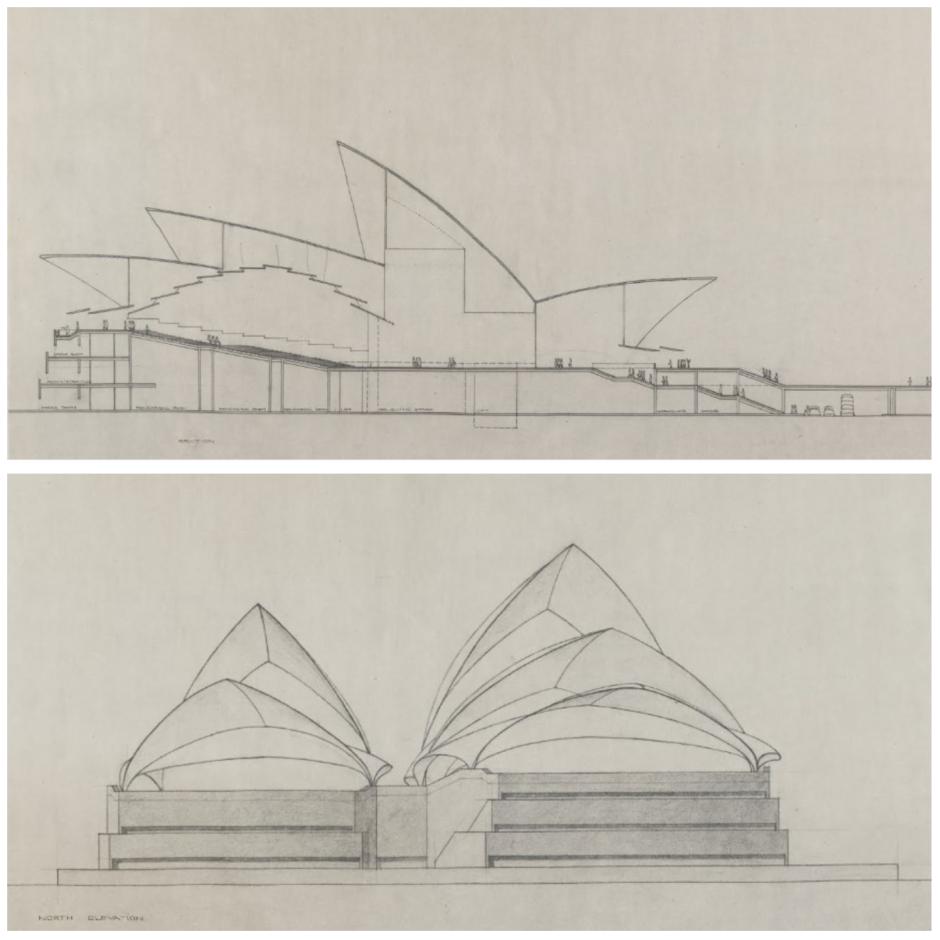 Primeros diseños de la ópera de Sídney