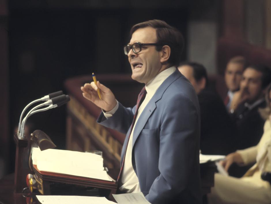 Ramón Tamames en el Congreso de los Diputados, en 1979