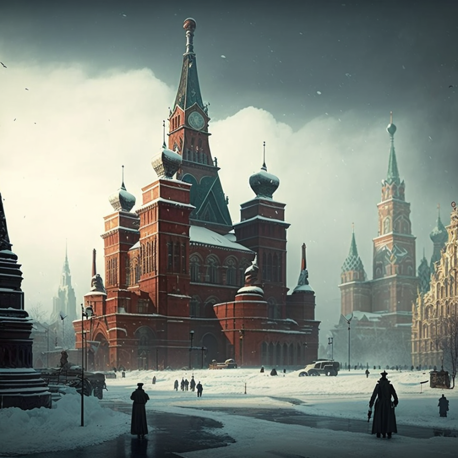 La Plaza Roja de Moscú también luce algo cambiada en las predicciones de la IA