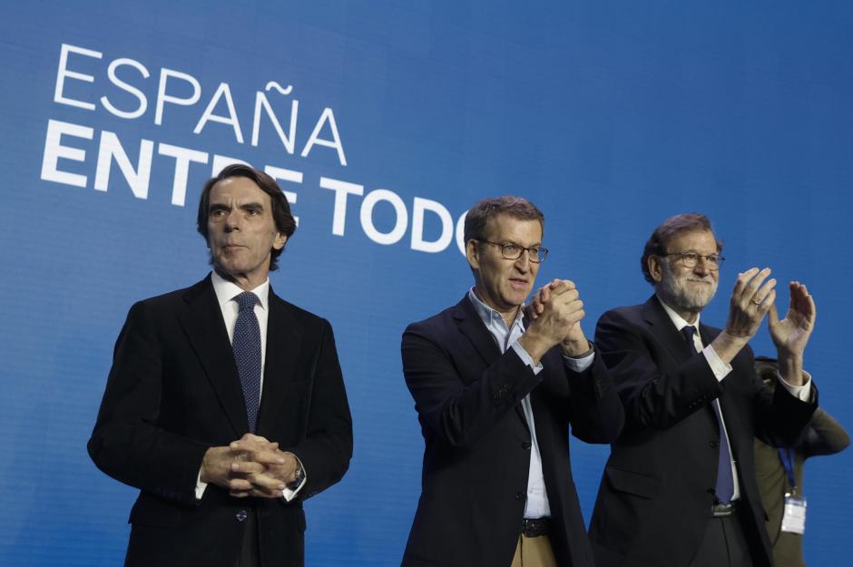 Aznar, Rajoy y Feijóo en Valencia