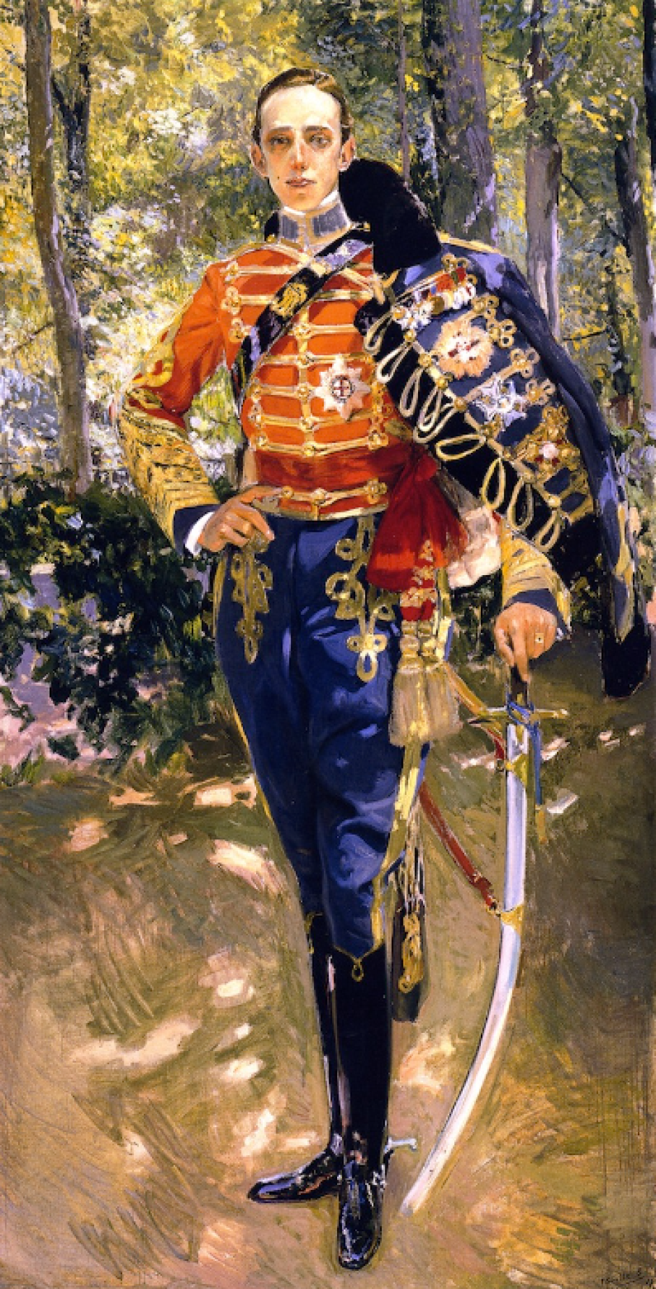 'Alfonso XIII con uniforme de húsares' (1907)