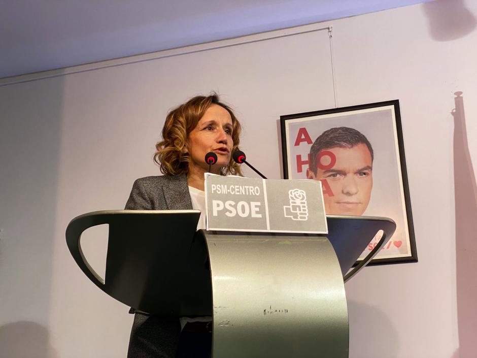Mónica Fuente el día que fue nombrada secretaria general del PSOE de Madrid Centro
