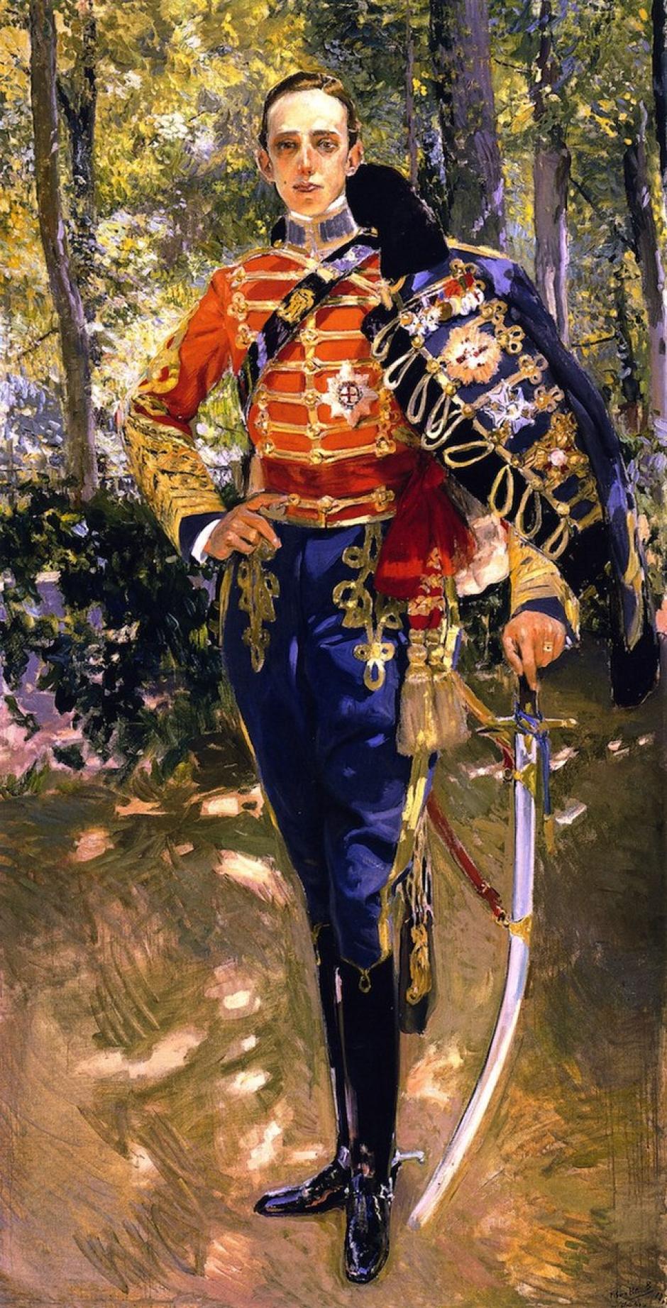 'Retrato de Alfonso XIII con uniforme de húsares', de Joaquín Sorolla
