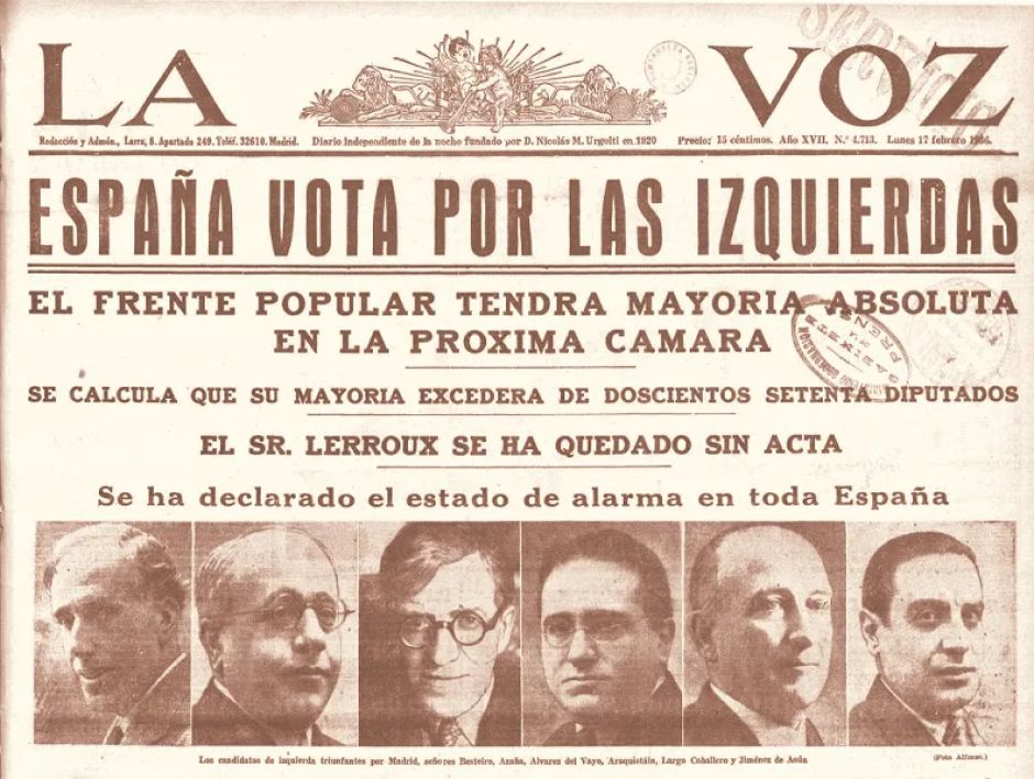 Portada de La Voz