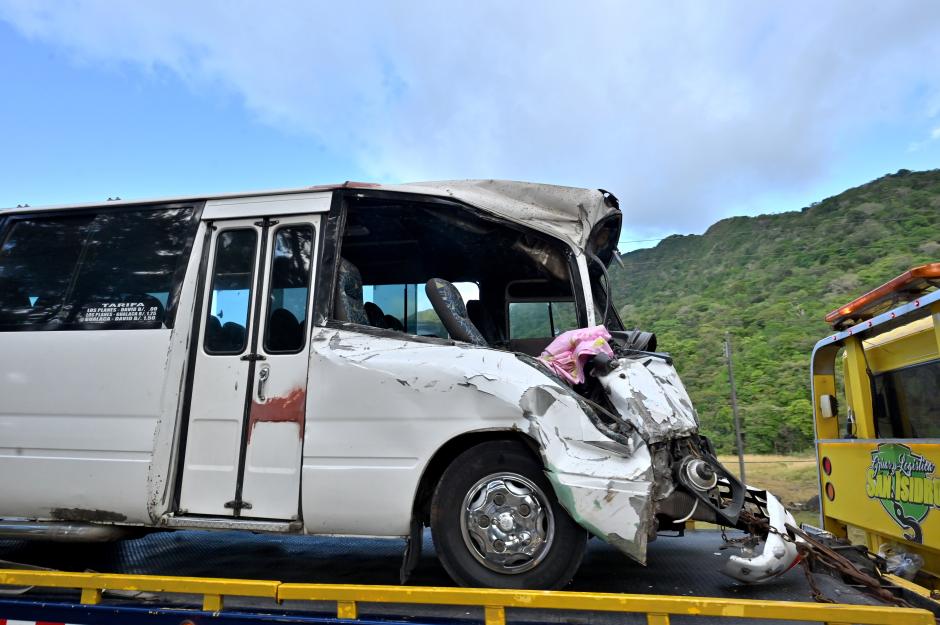 Estado en el que ha quedado el autocar accidentado en Panamá