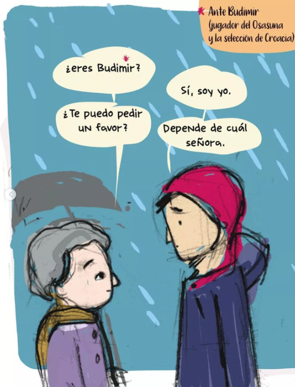 Ilustración del encuentro entre Budimir y Mari Carmen