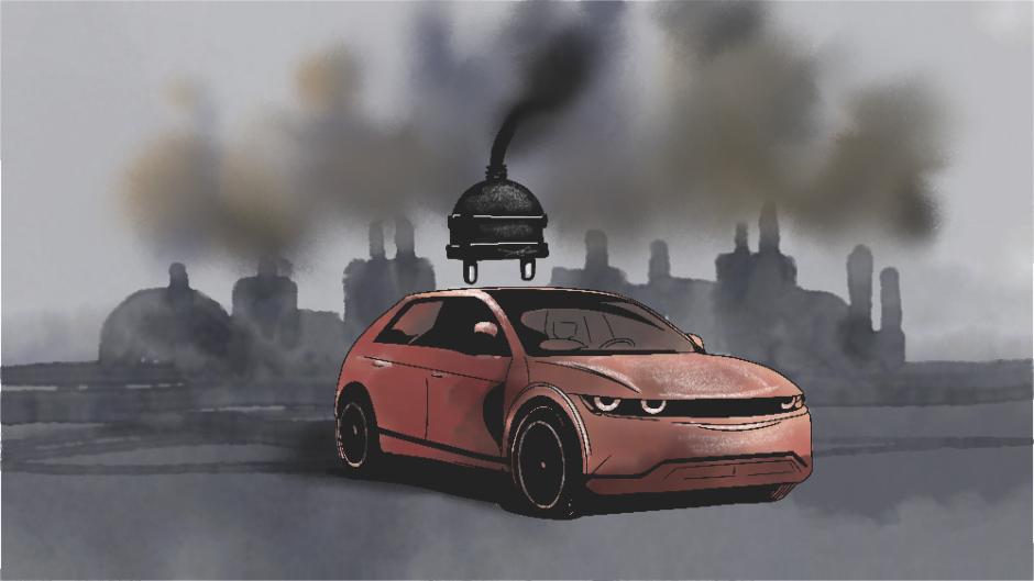 Ilustración: coches eléctricos motor
