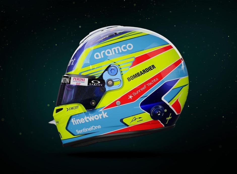El casco que Fernando Alonso lucirá en el Mundial de Fórmula 1 de 2023