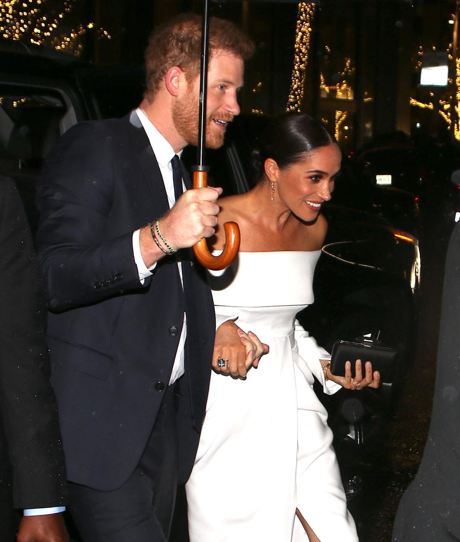 Prince Harry and Meghan Markle arriving at the Ripple of Hope Award in New York, NY on December 6, 2022.