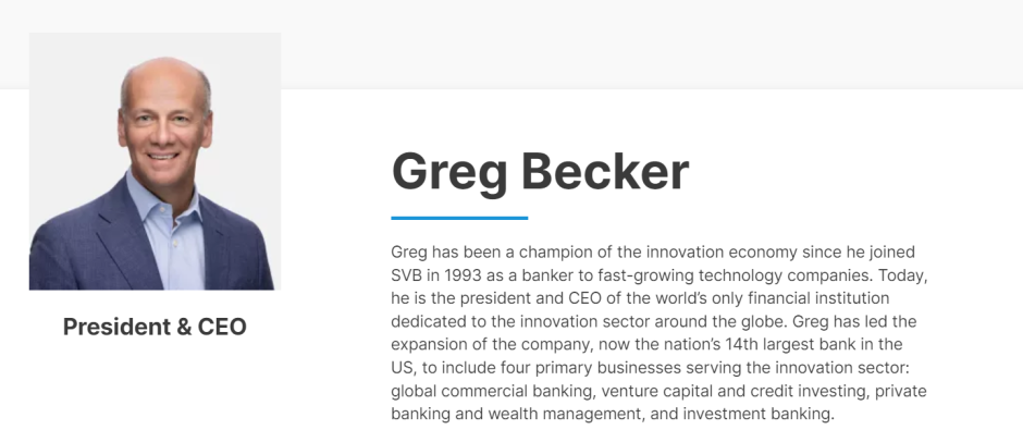 Greg Becker, CEO de Silicon Valley Bank