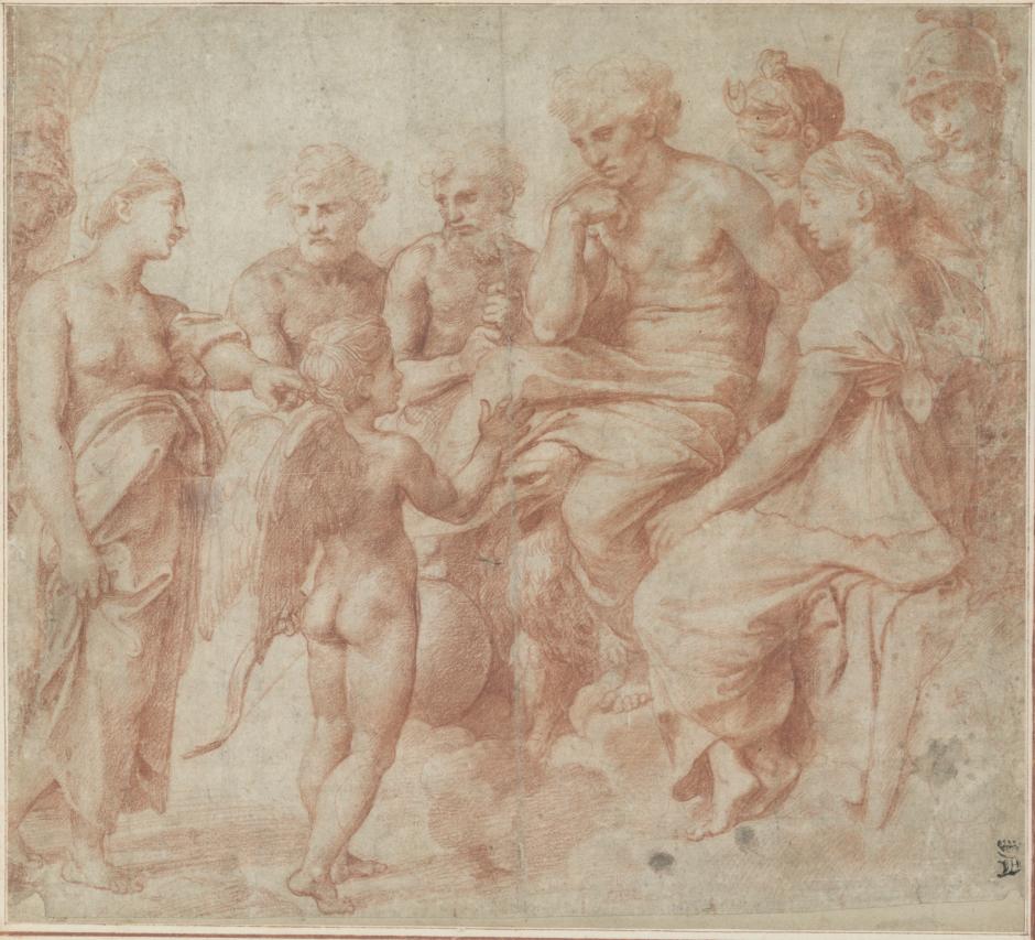 'El Consejo de los Dioses: Venus y Cupido ante Júpiter', de Rafael