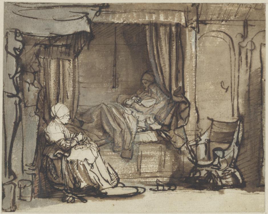 'Interior con Saskia en la cama', de Rembrandt
