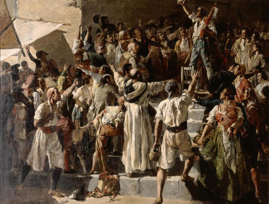 'El gripo del Palleter' (1884), obra con la que Joaquín Sorolla ganó la pensión de la Diputación de Valencia para estudiar en Roma