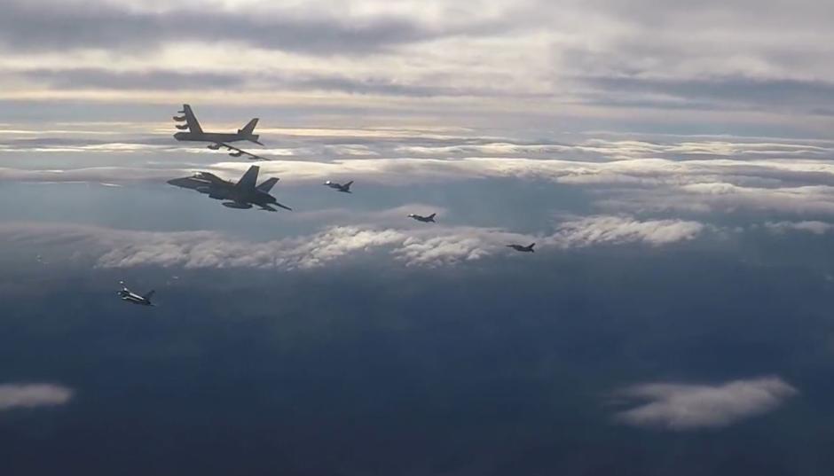 Un B-52 en vuelo