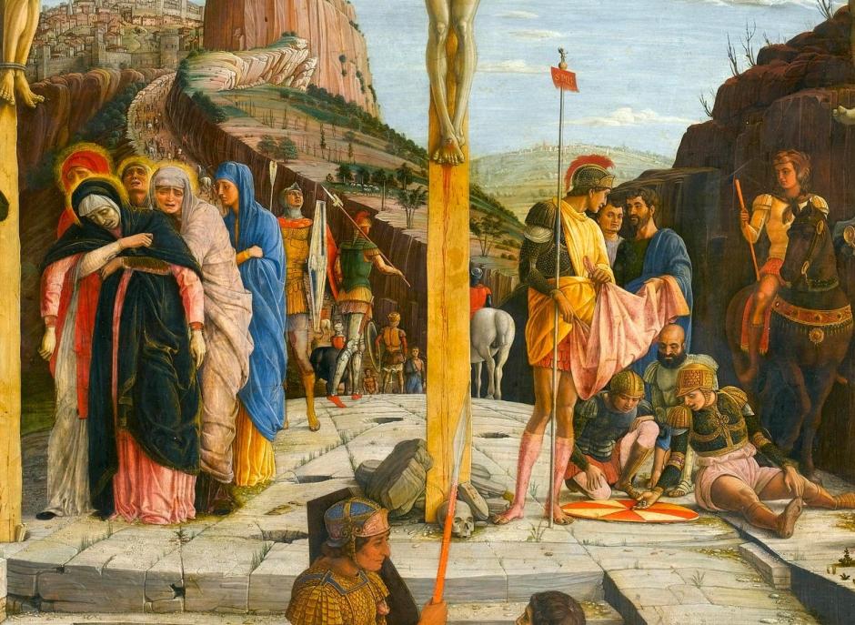 Detalle de la 'Crucifixión de Cristo' de Andrea Mantegna