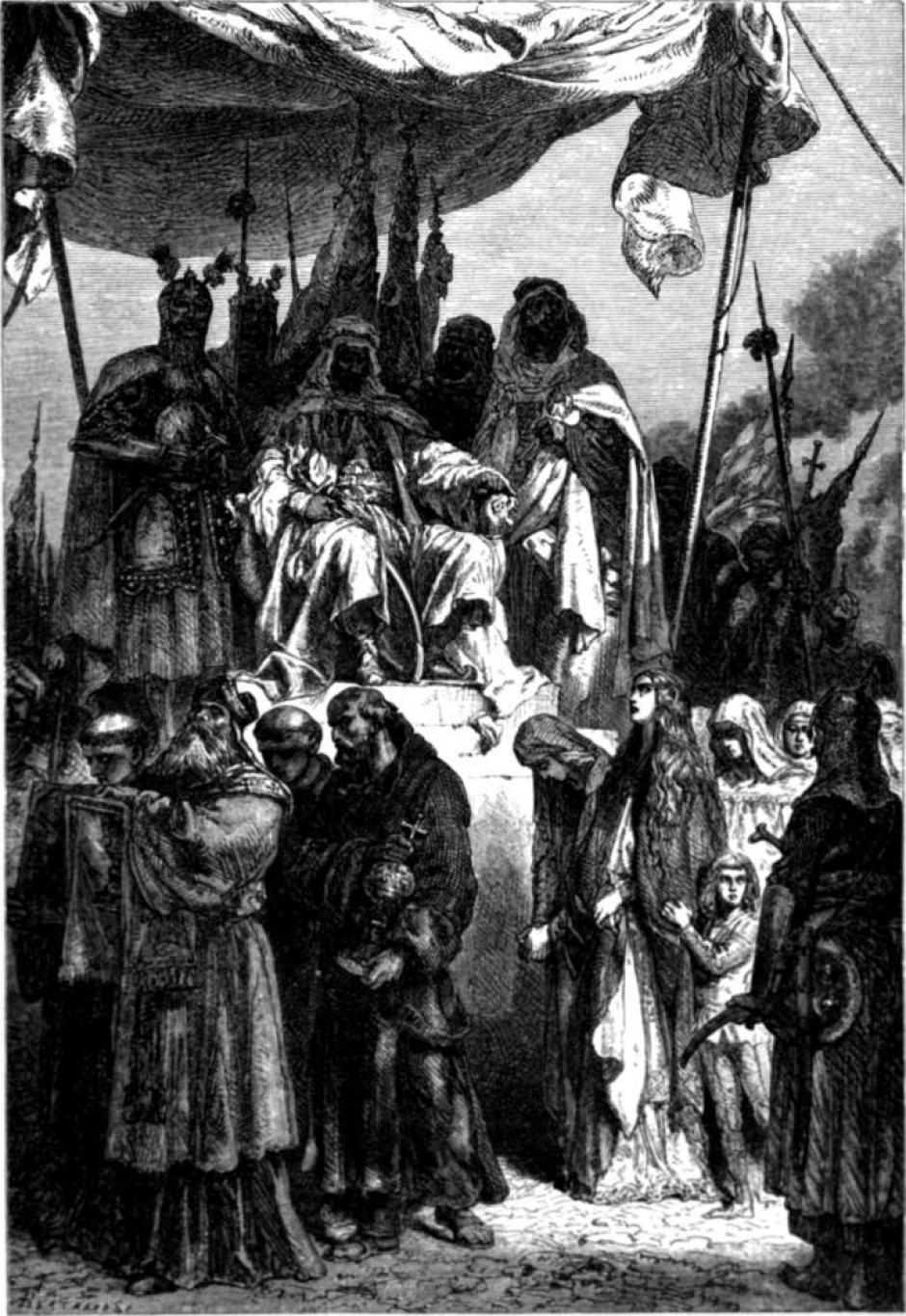 Los cristianos de la Ciudad Santa profanan ante Saladino