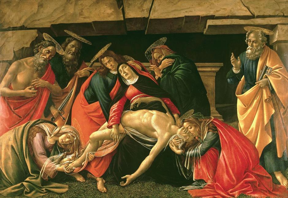 Lamentación ante Cristo muerto, de Botticelli