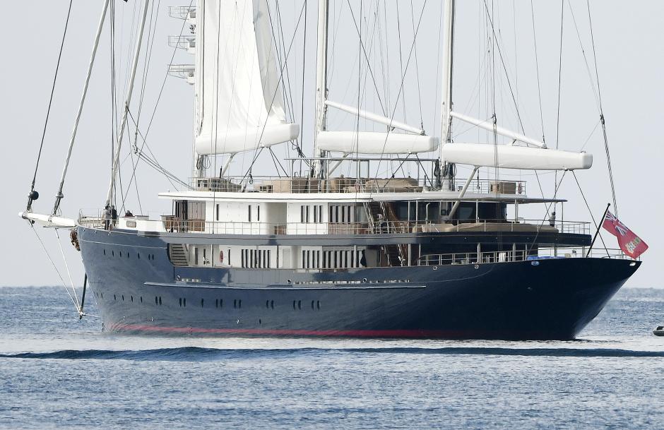 General view of the Jeff Bezos yacht in Mallorca on Thursday 13 April 2023.