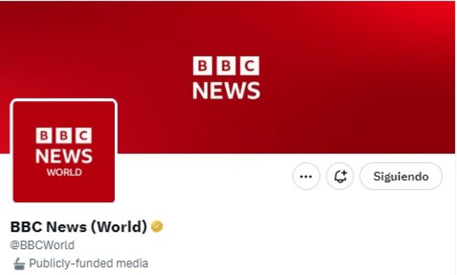 La etiqueta que ha recibido la BBC en Twitter