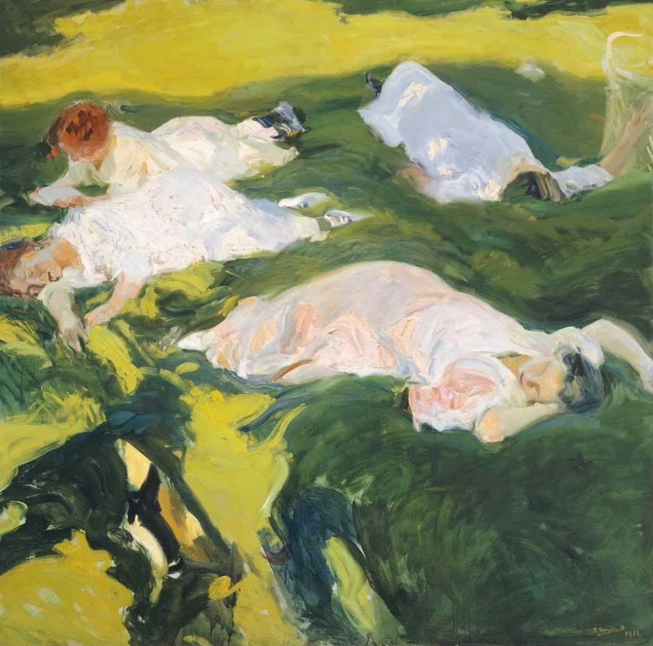 'La siesta', de 1911, cuadro de Joaquín Sorolla en unas vacaciones en San Sebastián