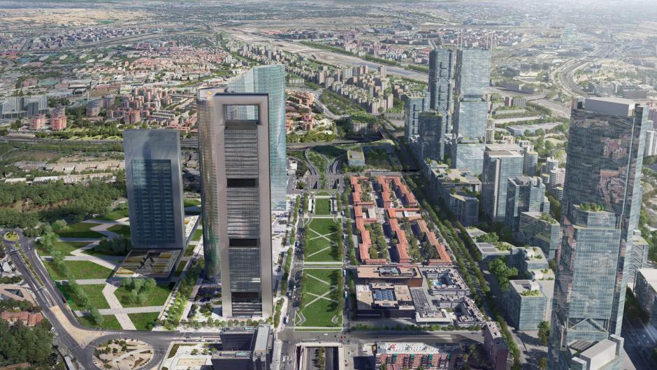 Vista aérea del recubrimiento de la Castellana