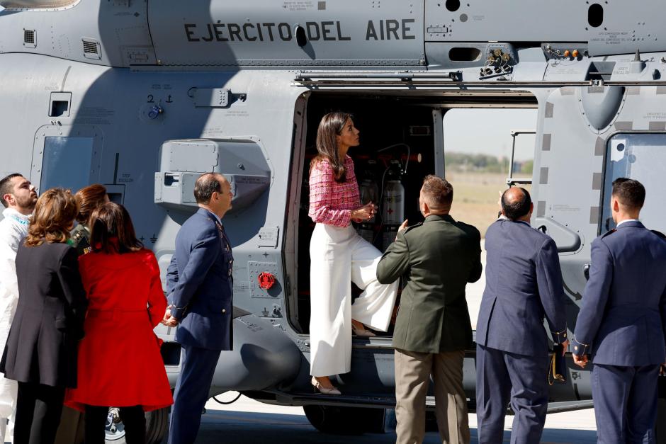 La Reina Letizia en la Base Aérea de Cuatro Vientos, en Madrid