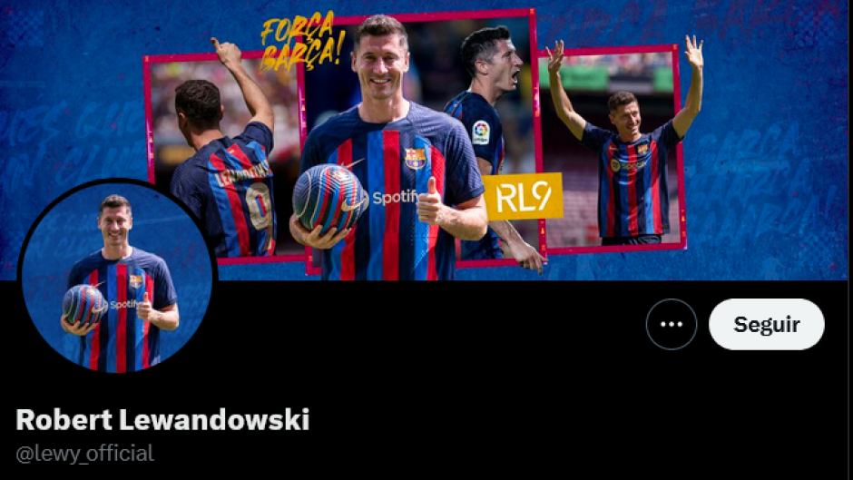 Lewandowski ya no conserva el check azul en Twitter