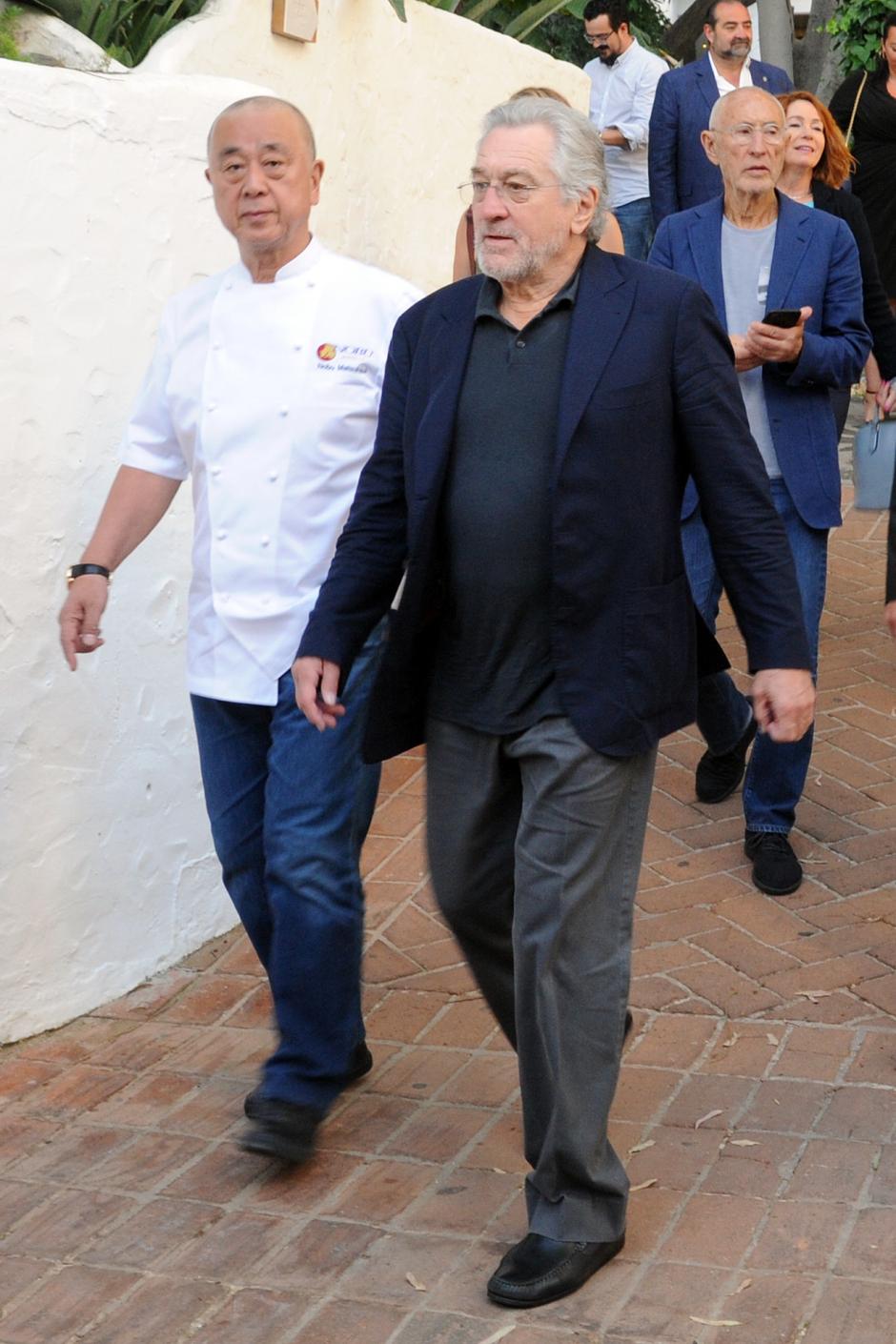 Actor Robert de Niro and chef Nobu Matsuhisa during the opening of " Nobuhotel " in Marbella on Wednesday , 16 May 2018