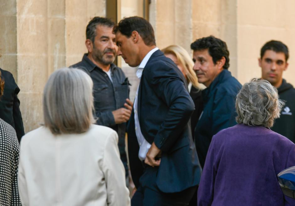 Rafael Nadal during Miquel Perello's funeral, April 21, 2023