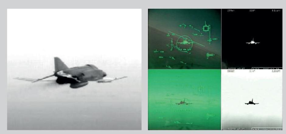 Imagen real captada por el IRST de posibles blancos de un Eurofighter