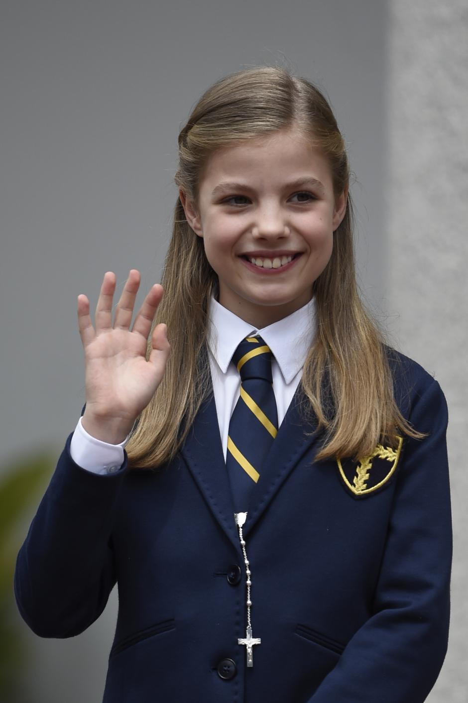 La Infanta Sofía de Borbón en su Primera Comunión en Madrid