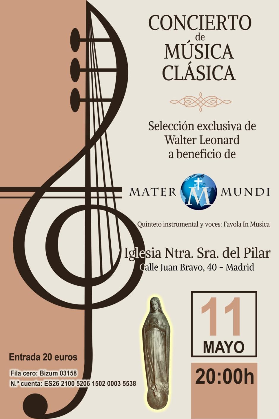 Cartel del concierto Mater Mundi