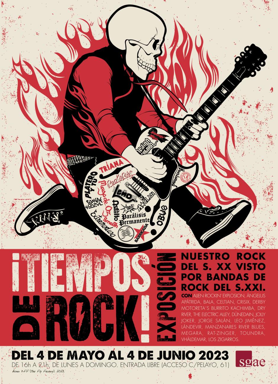 Cartel de '¡Tiempos de rock!', diseñado por Álvaro P-FF