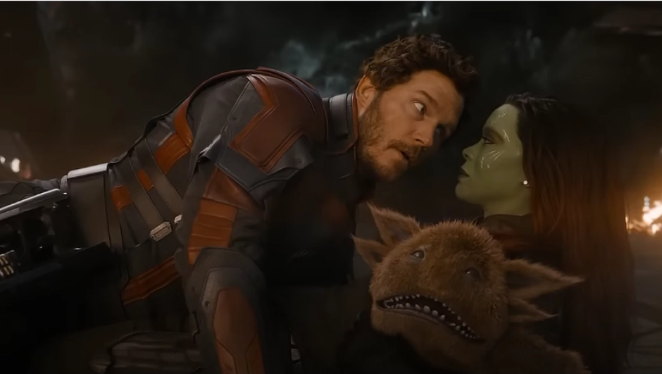 Peter y Gamora en una de las escenas de Guardianes de la Galaxia vol. 3