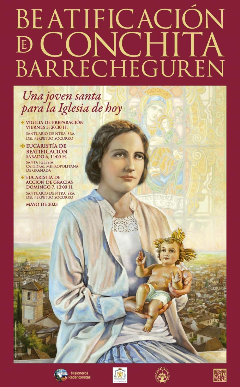 Cartel de la beatificación de Conchita Barrecheguren