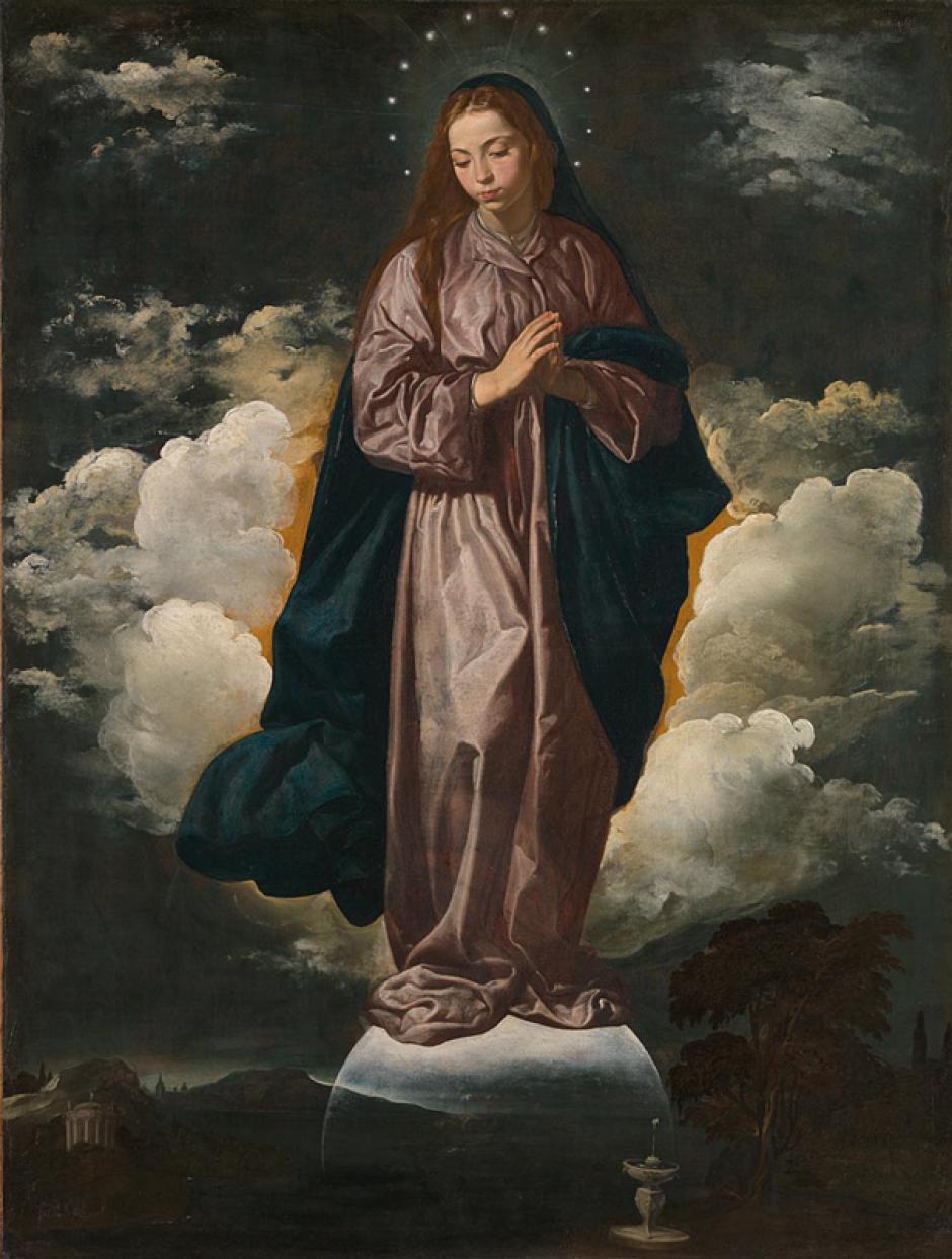 Diego Velázquez, 1599 - 1660
The Immaculate Conception
1618-19
Oil on canvas, 135 x 101.6 cm
Bought with the aid of The Art Fund, 1974
NG6424
This painting is part of the group: 'Two Paintings for the Shod Carmelites, Seville' (NG6264; NG6424)
https://www.nationalgallery.org.uk/paintings/NG6424