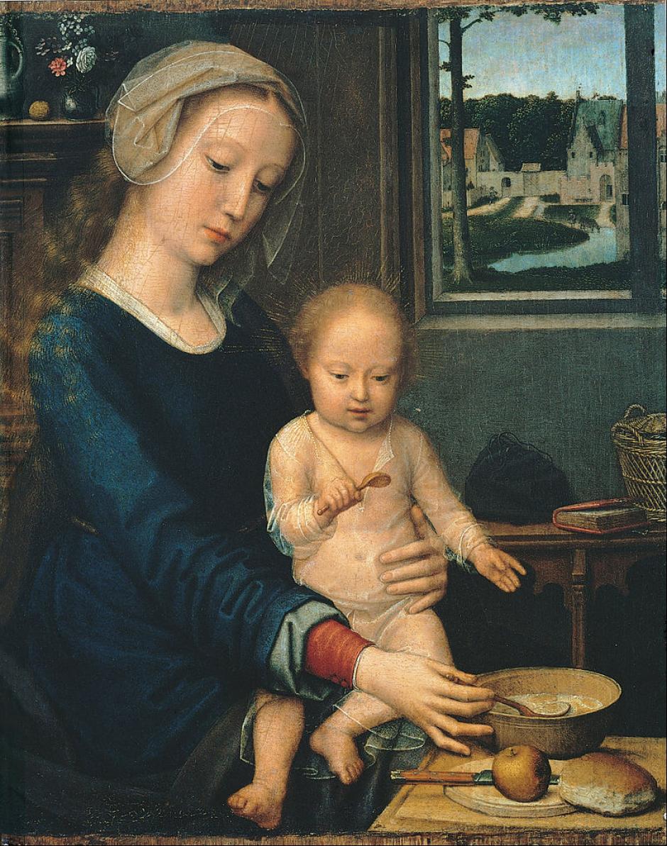 Virgen con el Niño. De Gerard David.